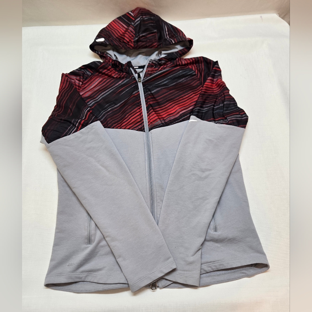 Nike Red and Gray Hoodie